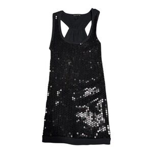 Y2K Black sequin tank top